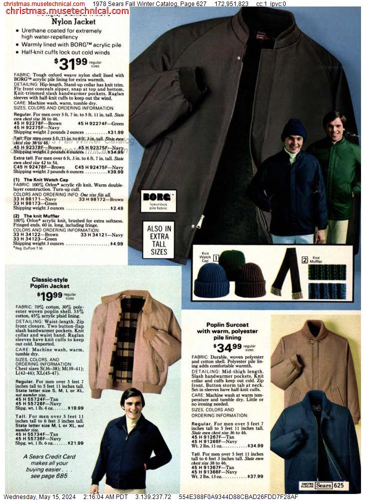 1978 Sears Fall Winter Catalog, Page 627