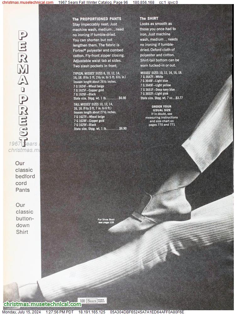 1967 Sears Fall Winter Catalog, Page 96