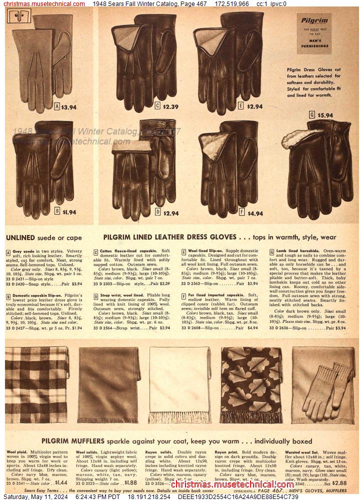 1948 Sears Fall Winter Catalog, Page 467