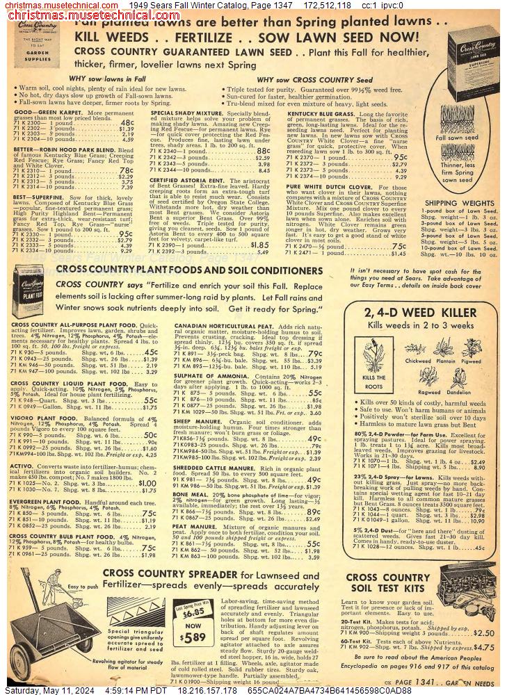 1949 Sears Fall Winter Catalog, Page 1347