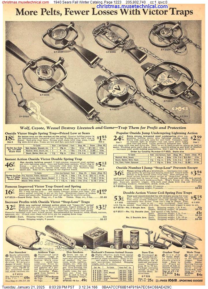 1940 Sears Fall Winter Catalog, Page 1223