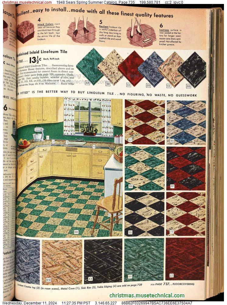 1948 Sears Spring Summer Catalog, Page 735