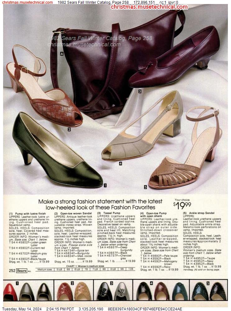 1982 Sears Fall Winter Catalog, Page 258
