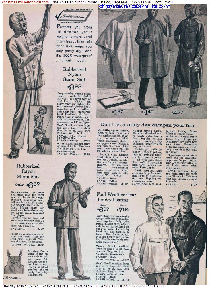 1963 Sears Spring Summer Catalog, Page 684
