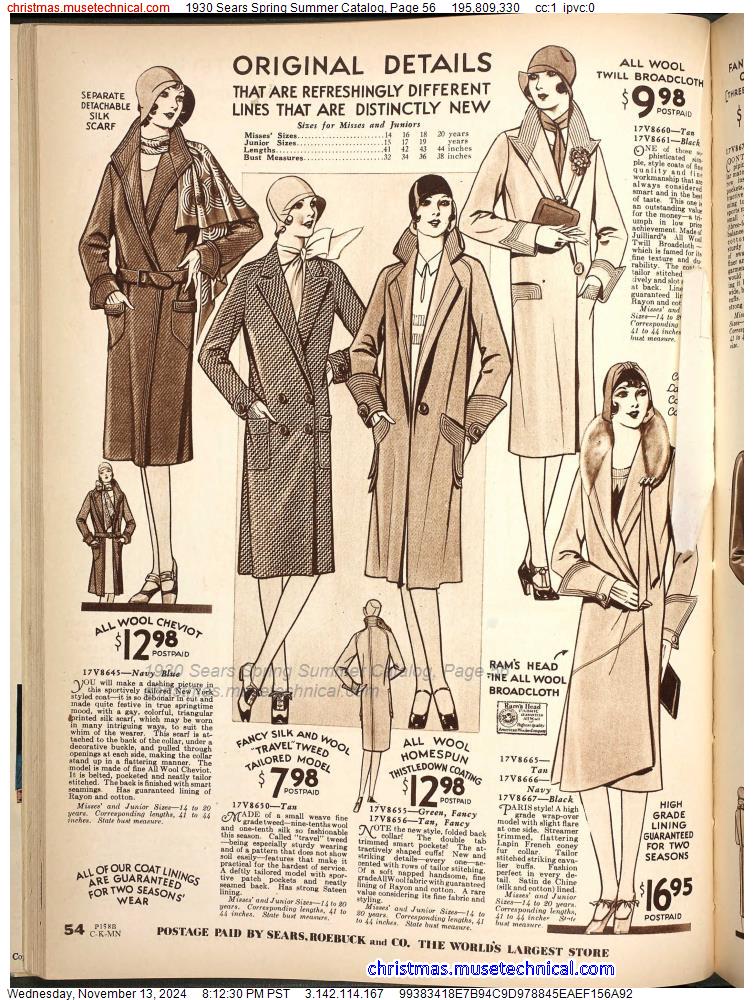 1930 Sears Spring Summer Catalog, Page 56