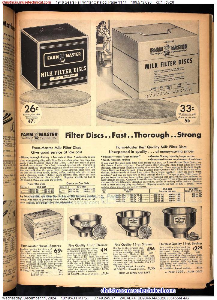 1946 Sears Fall Winter Catalog, Page 1177