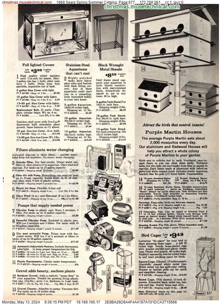 1968 Sears Spring Summer Catalog, Page 677