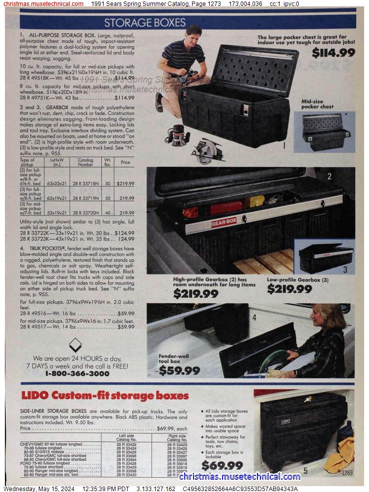 1991 Sears Spring Summer Catalog, Page 1273