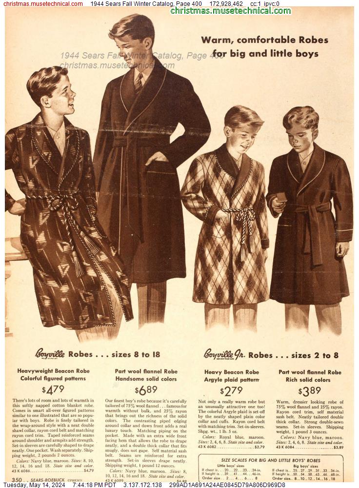 1944 Sears Fall Winter Catalog, Page 400