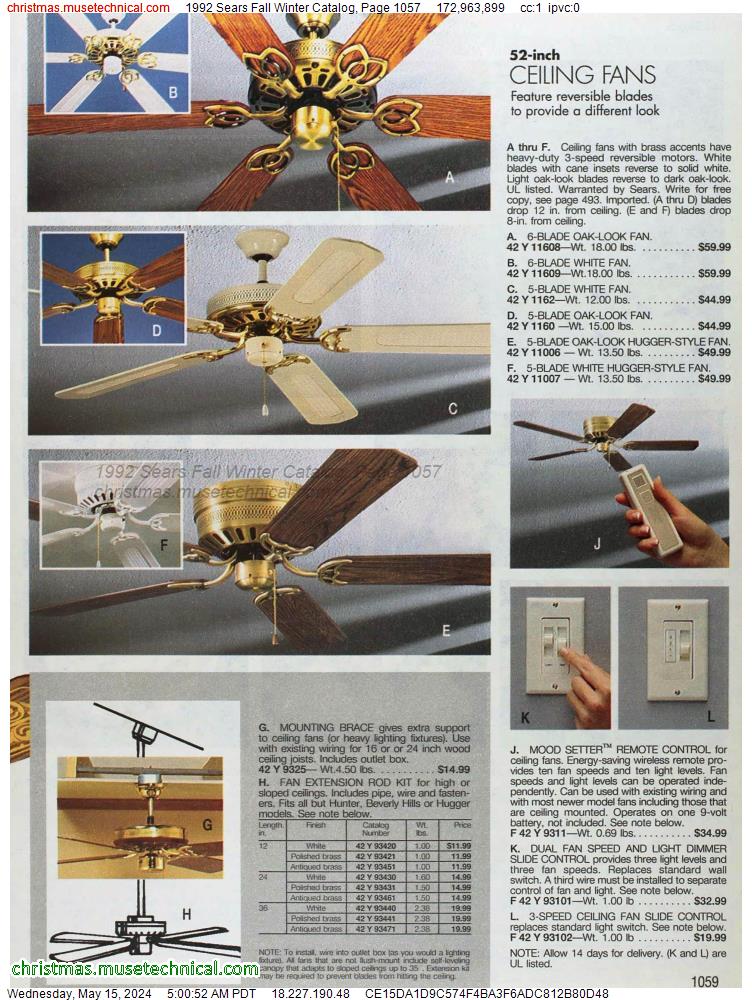 1992 Sears Fall Winter Catalog, Page 1057