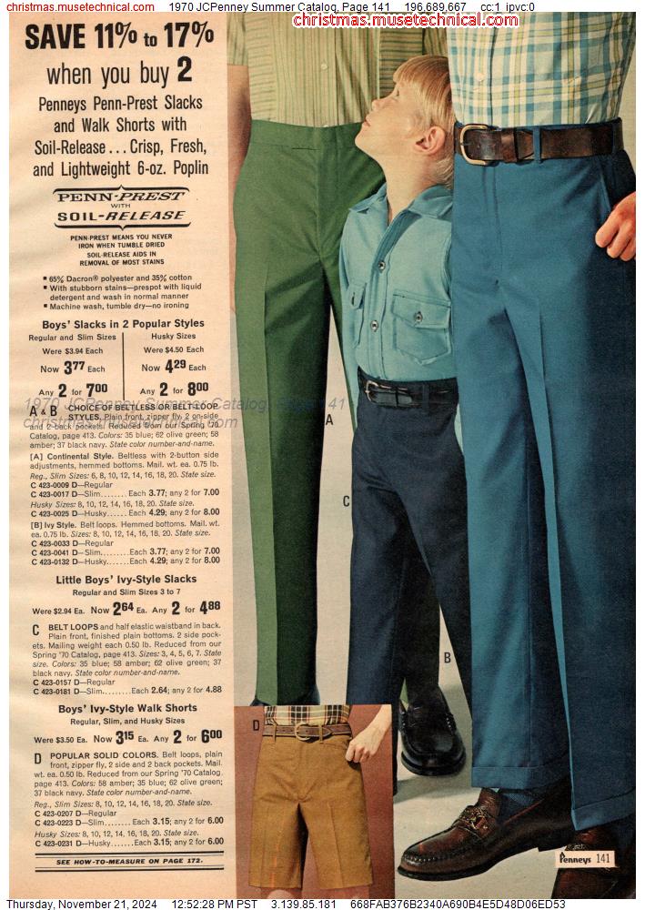 1970 JCPenney Summer Catalog, Page 141