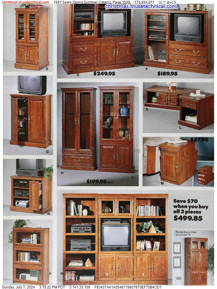 1991 Sears Spring Summer Catalog, Page 1508
