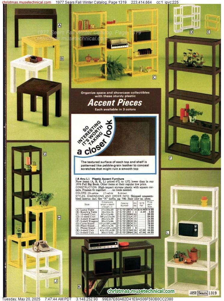 1977 Sears Fall Winter Catalog, Page 1319