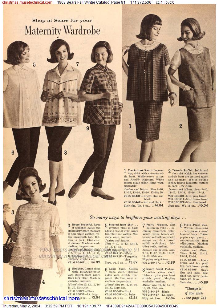 1963 Sears Fall Winter Catalog, Page 91