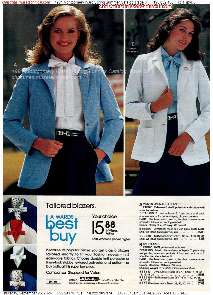 1981 Montgomery Ward Spring Summer Catalog, Page 64 - Catalogs & Wishbooks