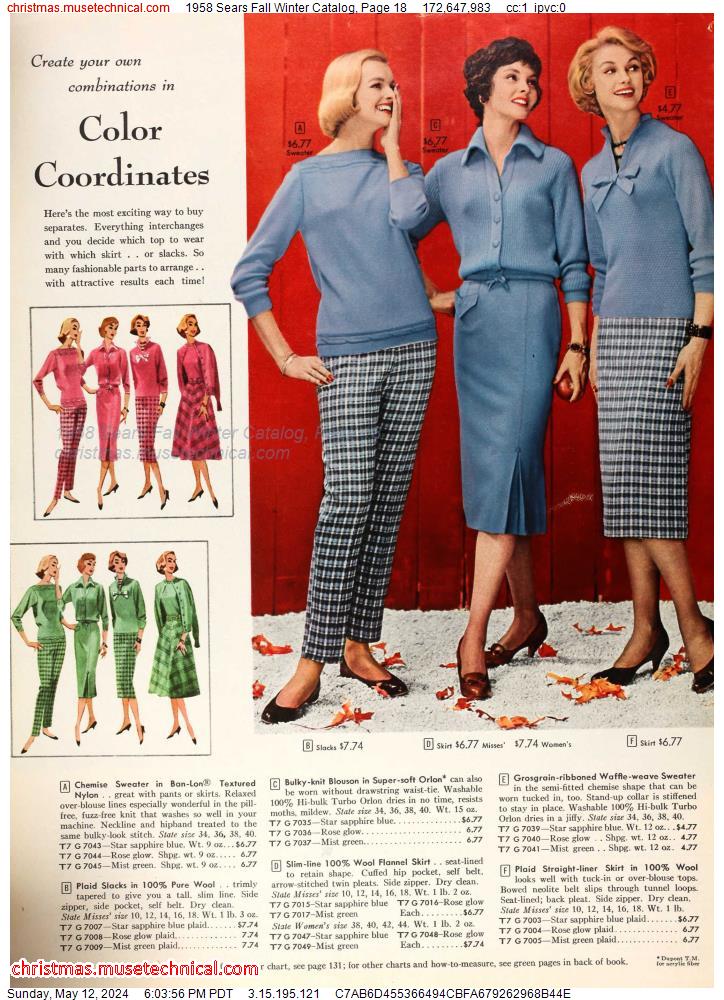 1958 Sears Fall Winter Catalog, Page 18