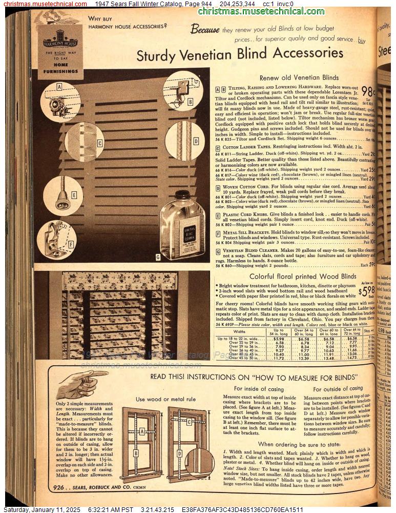 1947 Sears Fall Winter Catalog, Page 944