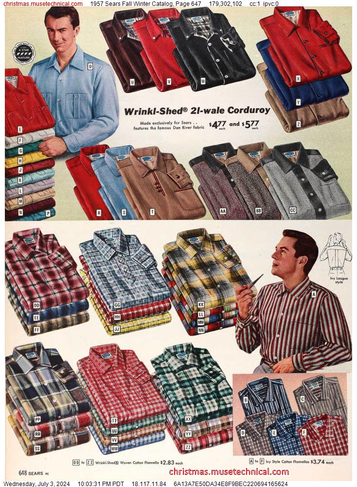1957 Sears Fall Winter Catalog, Page 647
