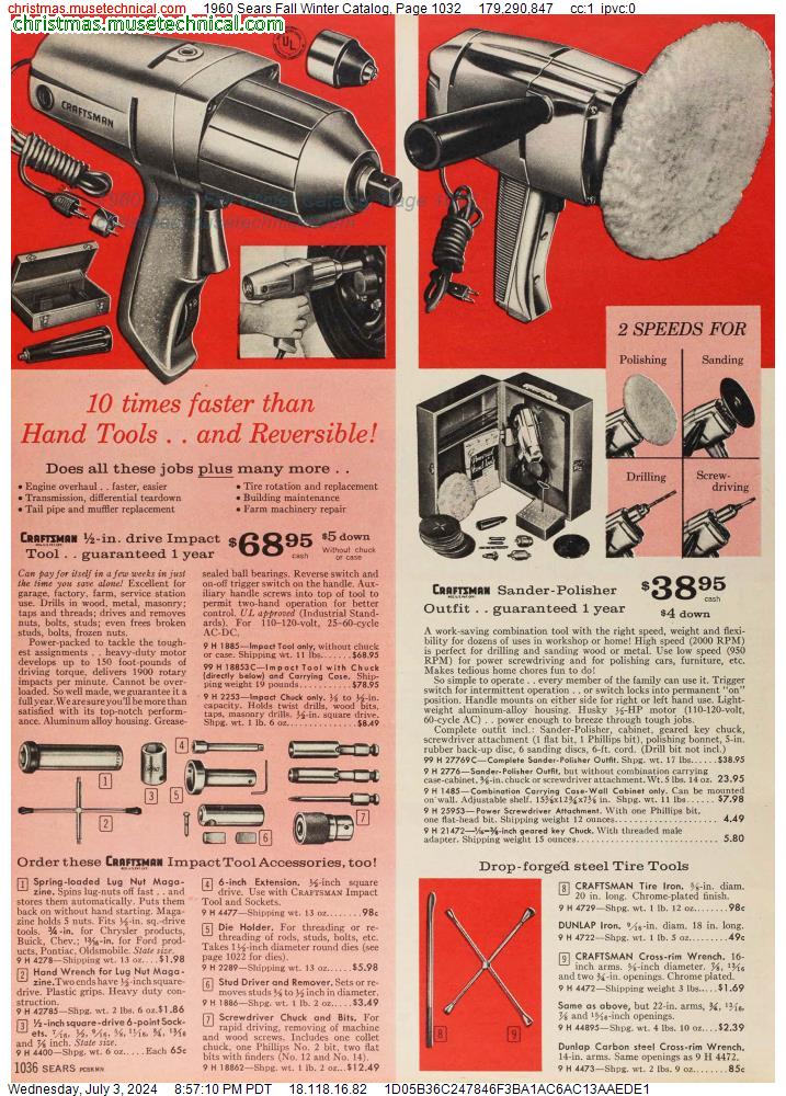 1960 Sears Fall Winter Catalog, Page 1032