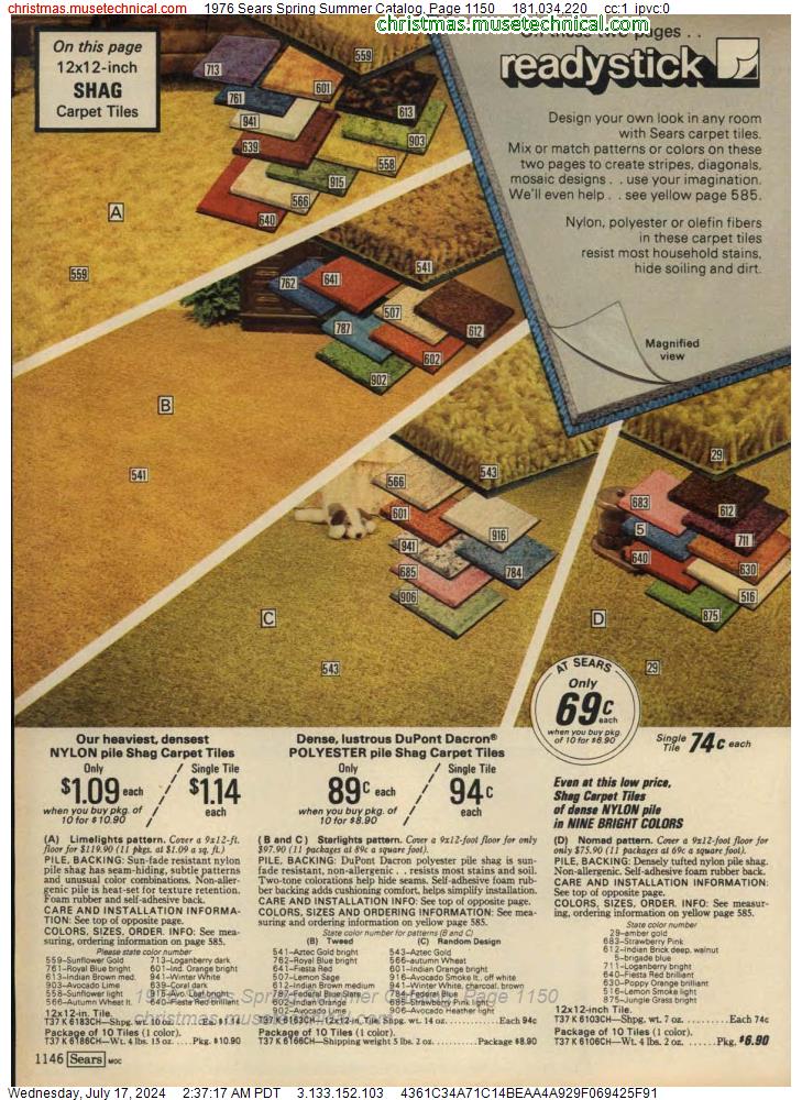 1976 Sears Spring Summer Catalog, Page 1150