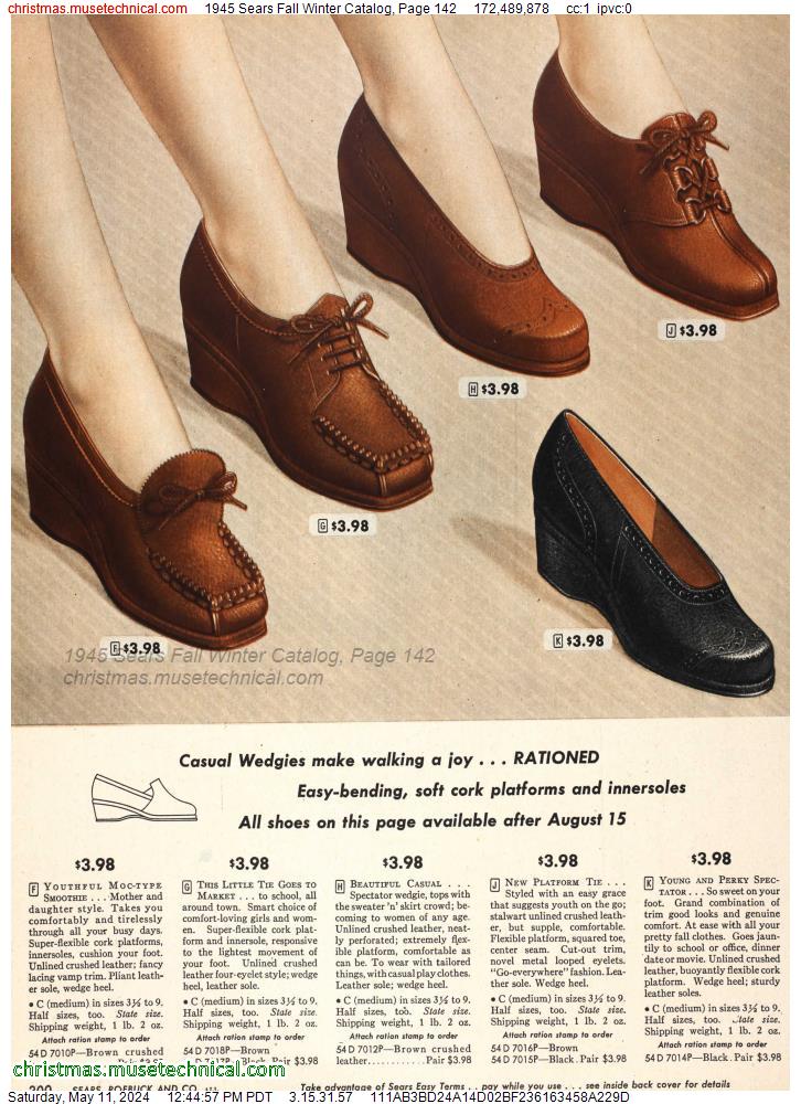 1945 Sears Fall Winter Catalog, Page 142