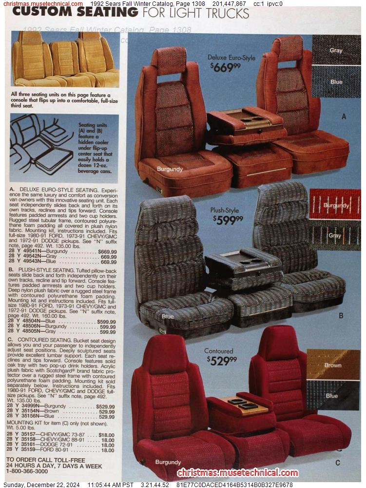 1992 Sears Fall Winter Catalog, Page 1308