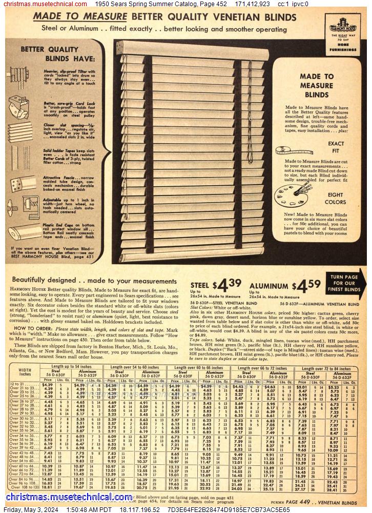 1950 Sears Spring Summer Catalog, Page 452