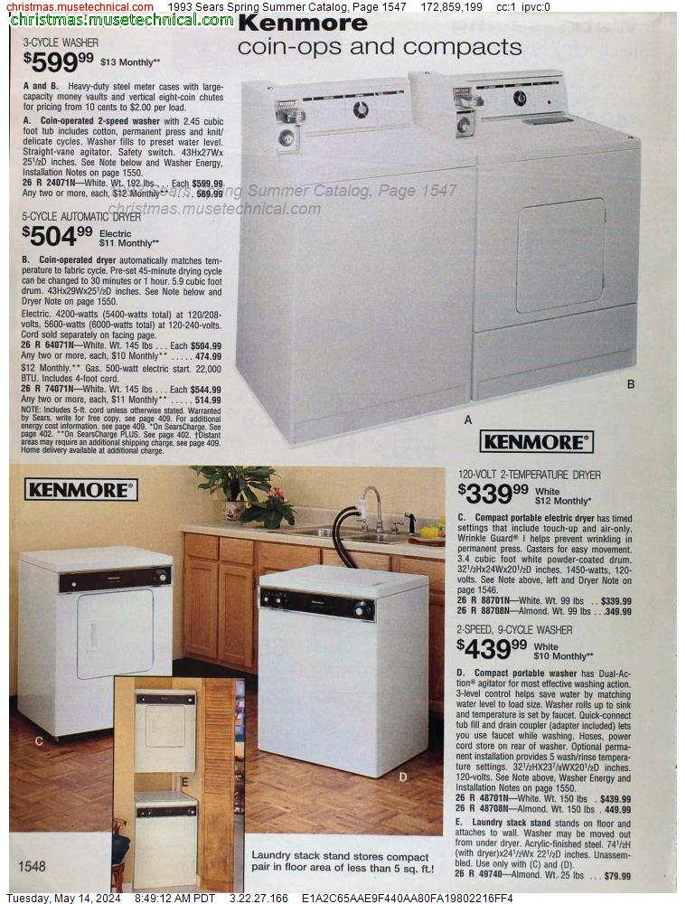 1993 Sears Spring Summer Catalog, Page 1547