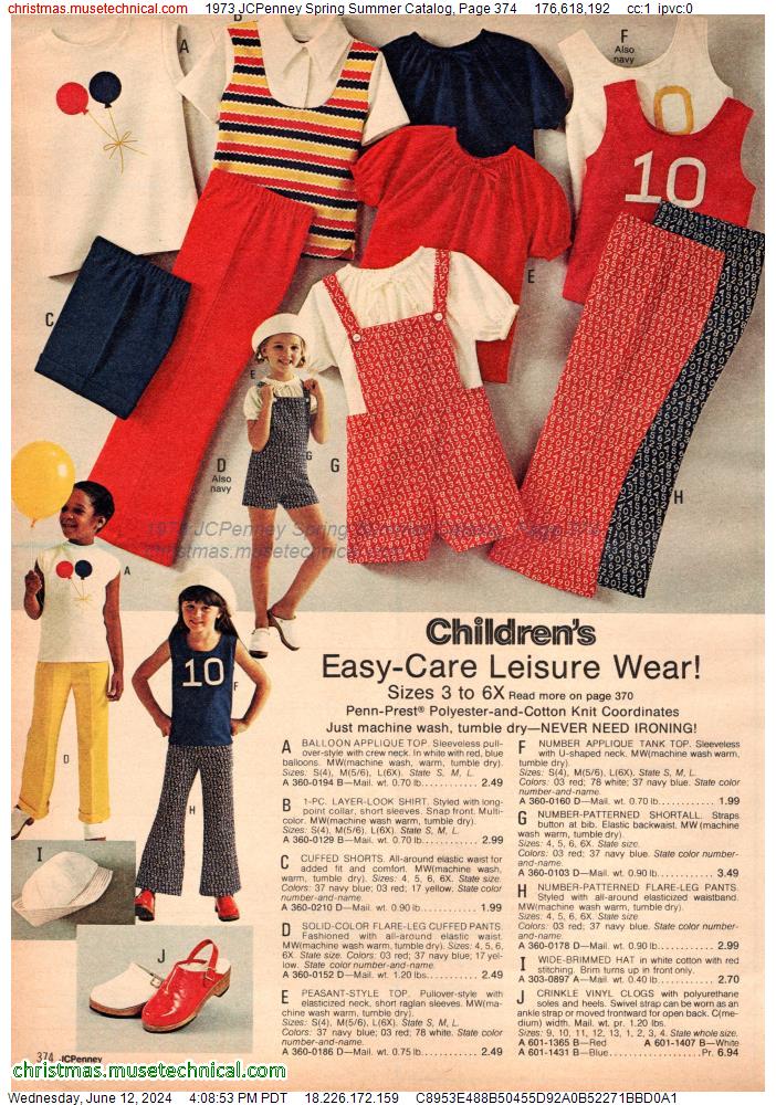 1973 JCPenney Spring Summer Catalog, Page 374