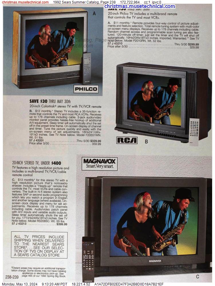 1992 Sears Summer Catalog, Page 238