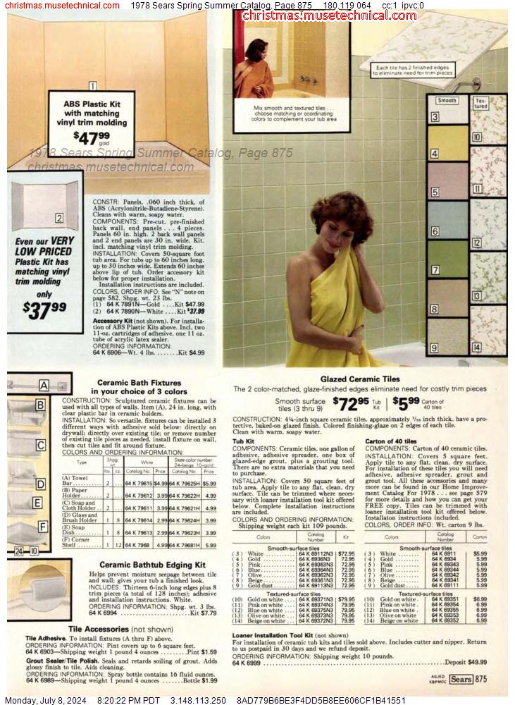 1978 Sears Spring Summer Catalog, Page 875
