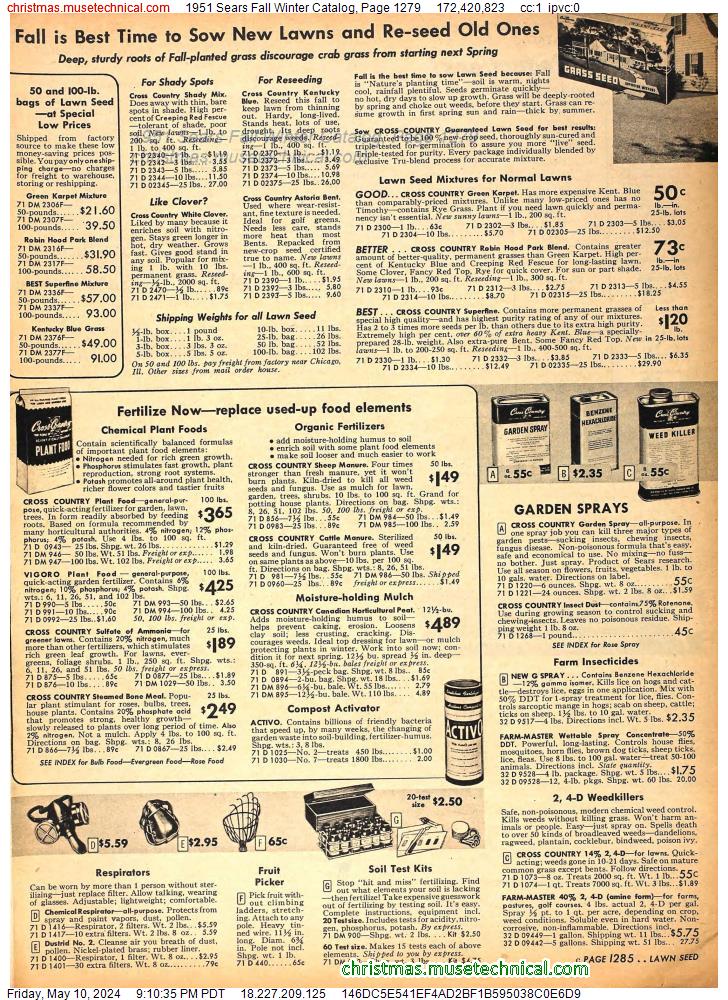 1951 Sears Fall Winter Catalog, Page 1279