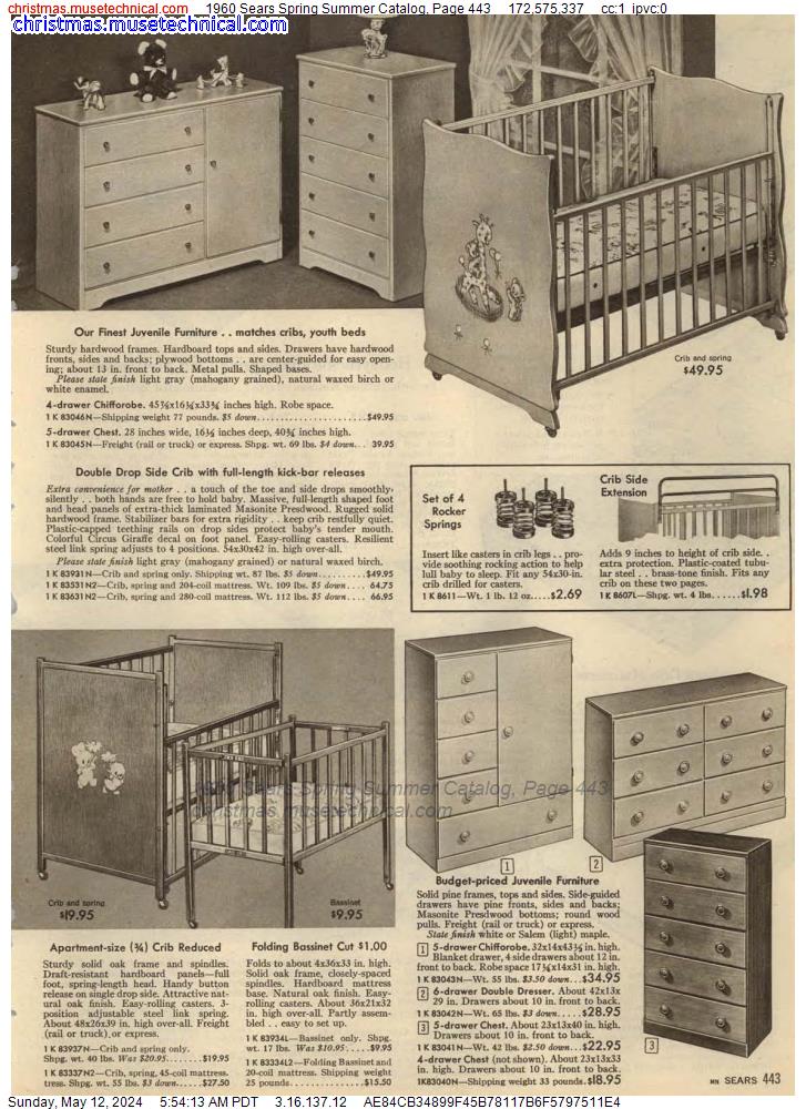 1960 Sears Spring Summer Catalog, Page 443