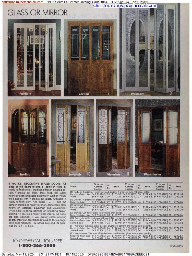 1991 Sears Fall Winter Catalog, Page 1064