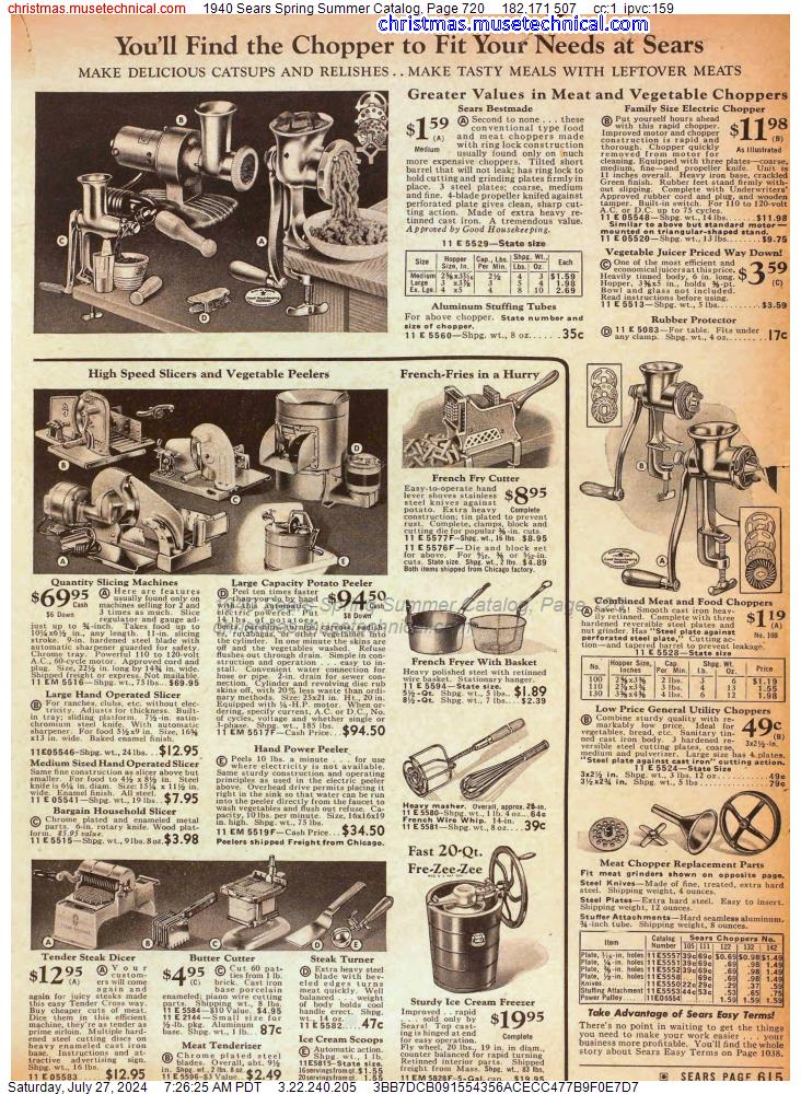 1940 Sears Spring Summer Catalog, Page 720