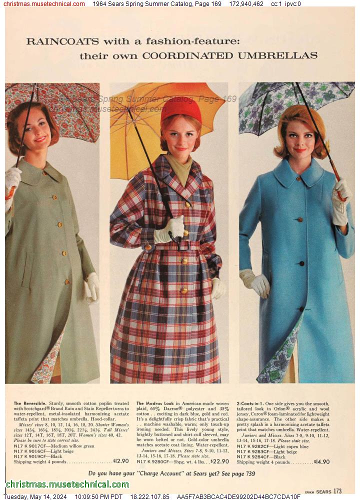 1964 Sears Spring Summer Catalog, Page 169 - Catalogs & Wishbooks