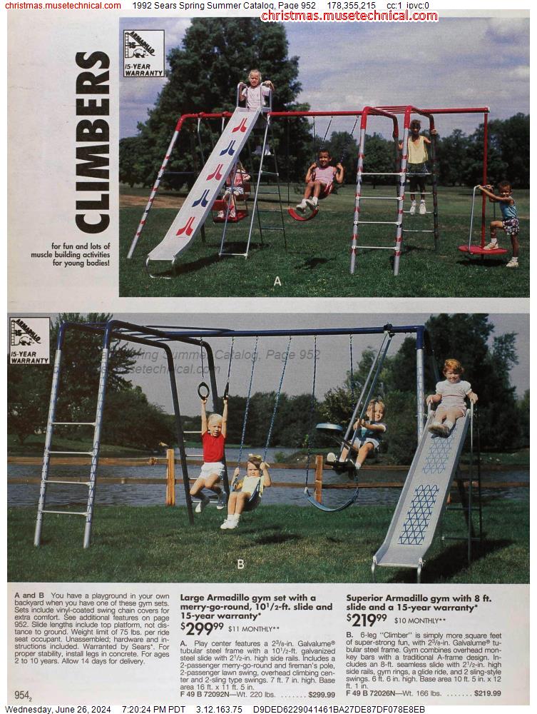 1992 Sears Spring Summer Catalog, Page 952