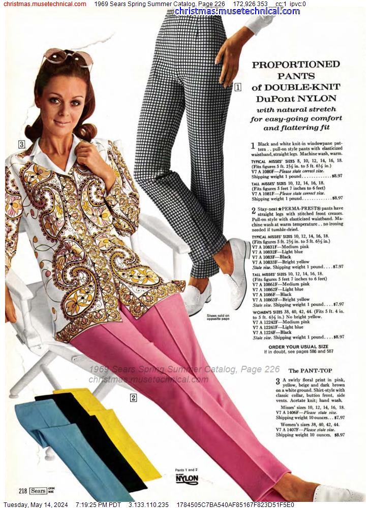 1969 Sears Spring Summer Catalog, Page 226
