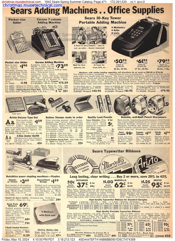 1942 Sears Spring Summer Catalog, Page 471