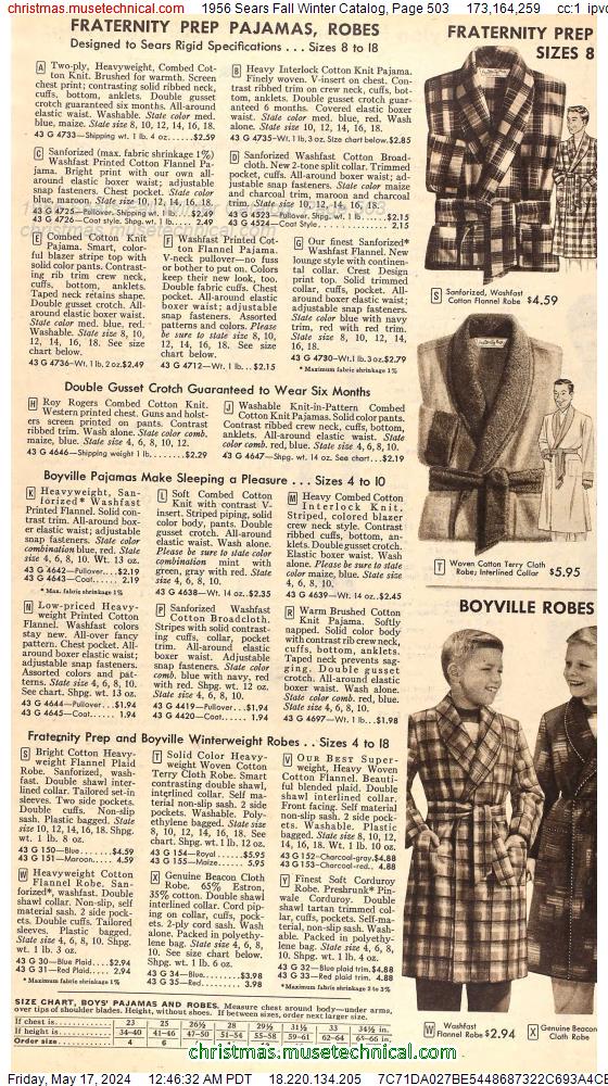 1956 Sears Fall Winter Catalog, Page 503
