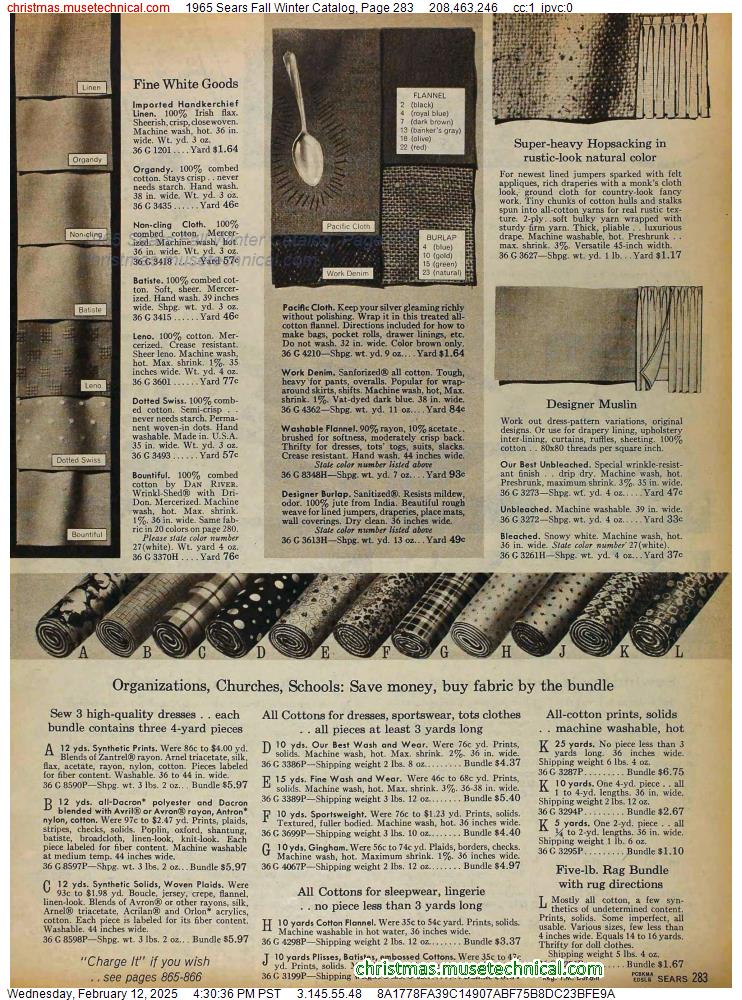 1965 Sears Fall Winter Catalog, Page 283