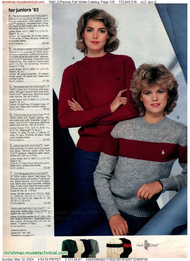 1983 JCPenney Fall Winter Catalog, Page 130