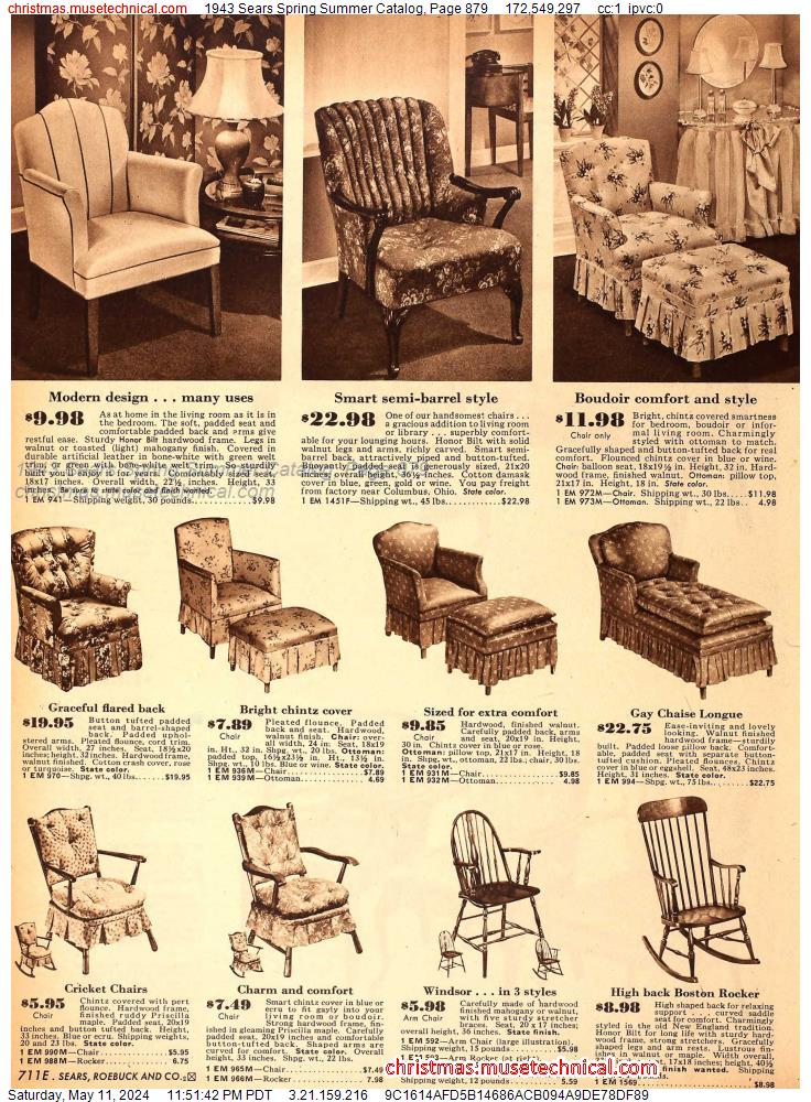 1943 Sears Spring Summer Catalog, Page 879
