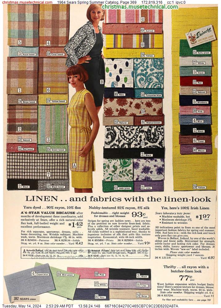 1964 Sears Spring Summer Catalog, Page 369