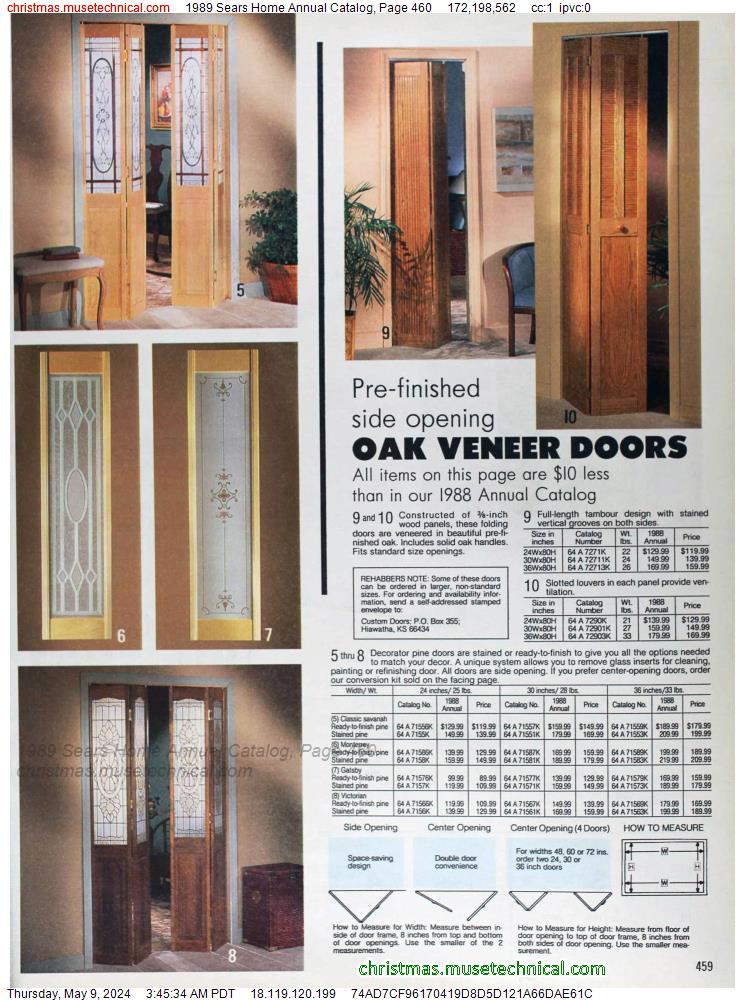 1989 Sears Home Annual Catalog, Page 460