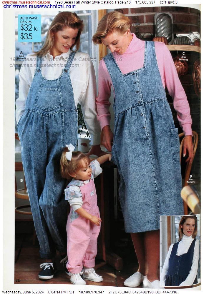 1990 Sears Fall Winter Style Catalog, Page 216
