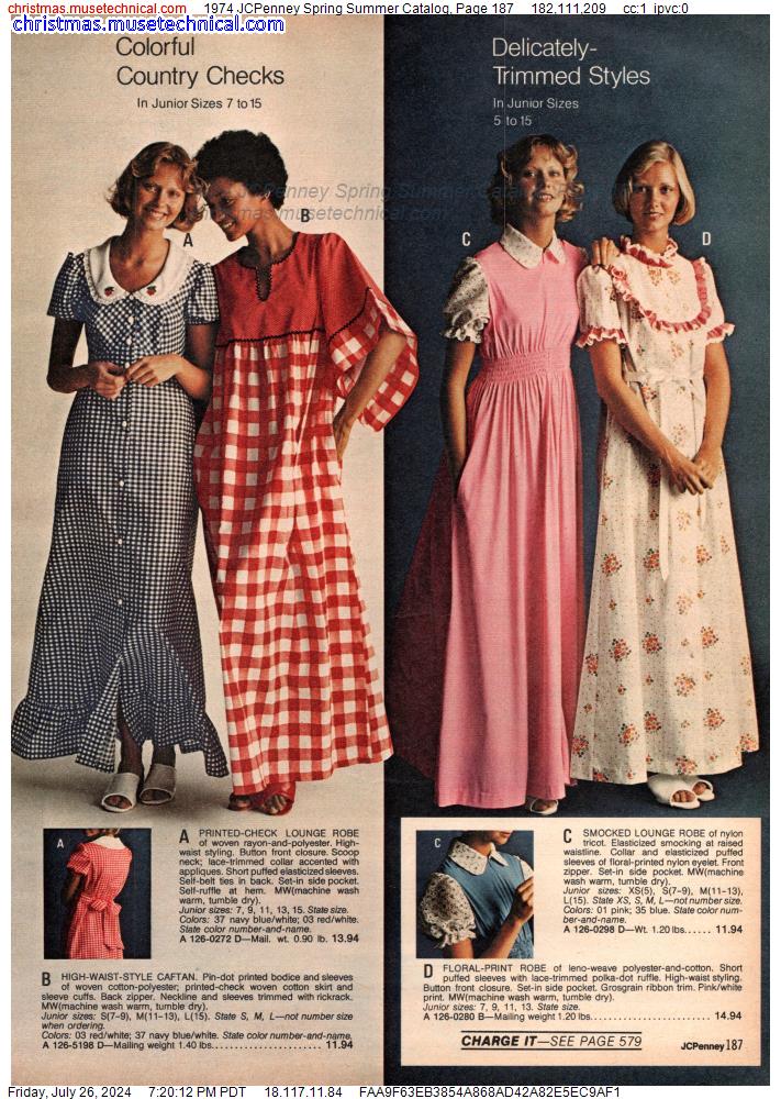 1974 JCPenney Spring Summer Catalog, Page 187