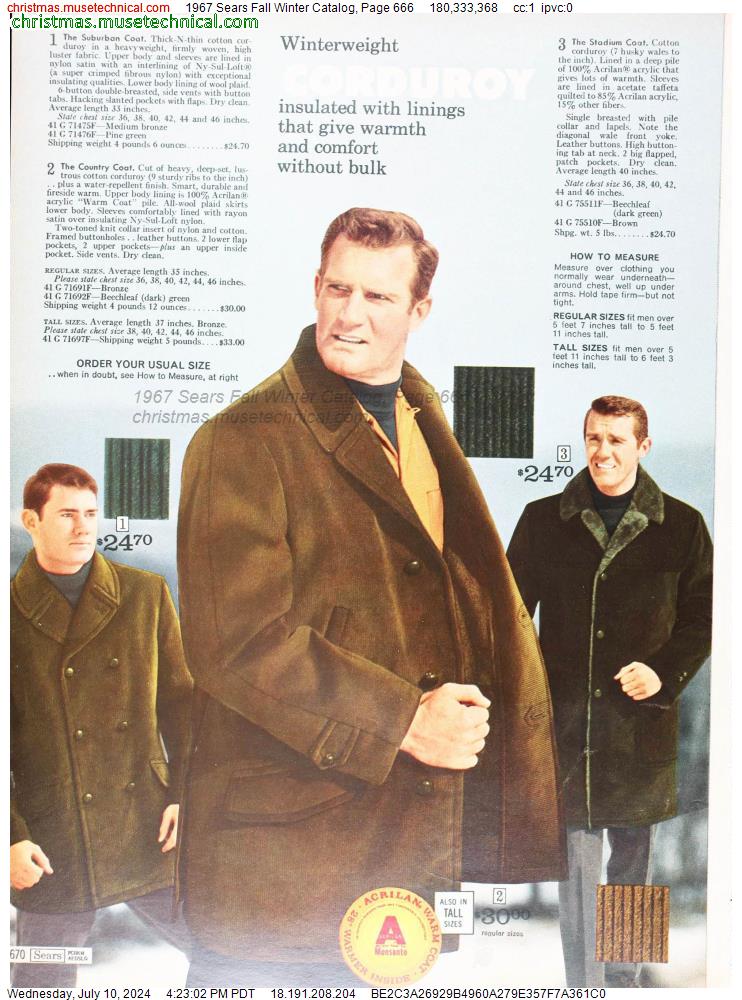 1967 Sears Fall Winter Catalog, Page 666