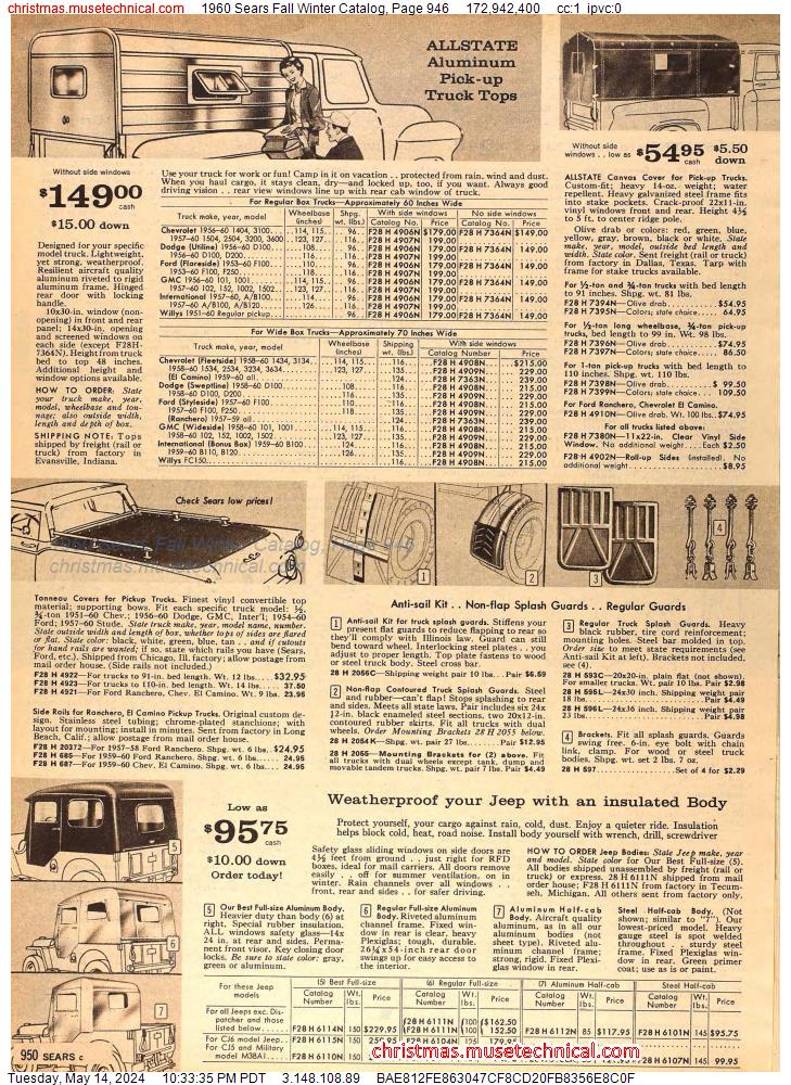 1960 Sears Fall Winter Catalog, Page 946