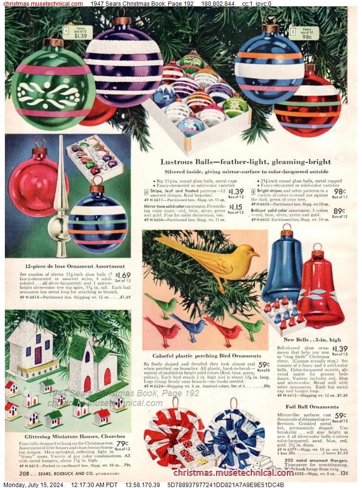 1947 Sears Christmas Book, Page 192